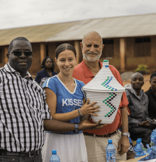 Volunteer receiving gift
